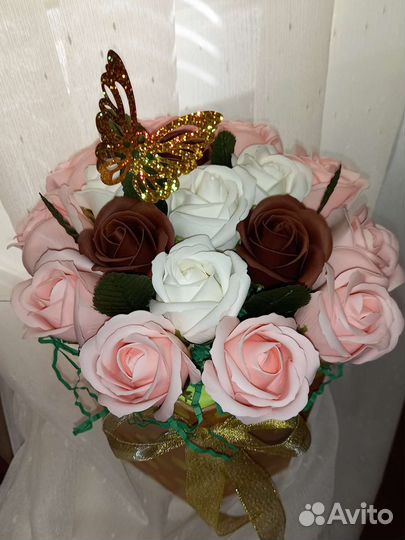 Букет цветов из мыла