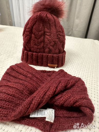 Шапка с помпоном и снуд Noryalli