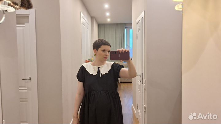 Платье в стиле unique fabric с воротничком