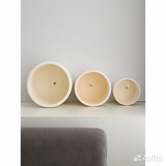 Горшки для цветов, бежевый, керамика