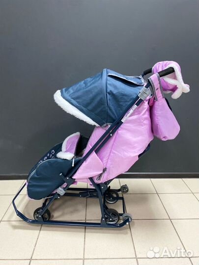 Санки Ника 7-1 на колёсной базе бу