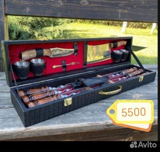 Шашлычный набор. Подарочный набор шампуров