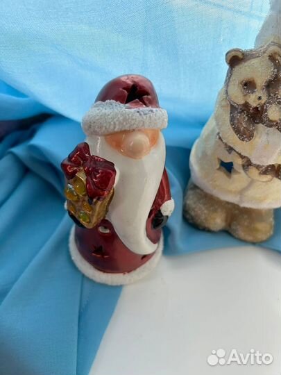 Дед мороз новый подсвечник фигурка