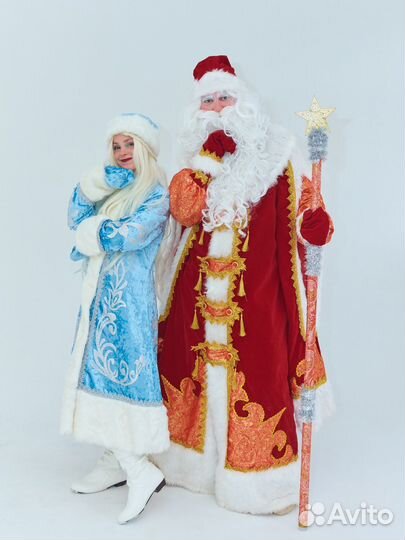 Дед мороз и снегурочка новогоднее поздравление