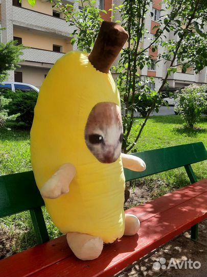 Bananacat мягкая игрушка Кот банан мем