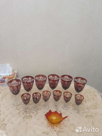 Рюмки цветное стекло СССР