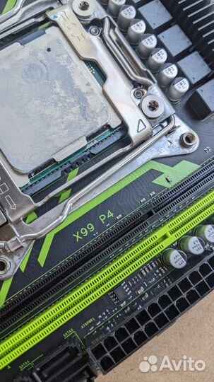 Новая плата X99 2011-3 DDR4 NVMe + проц 2630v4