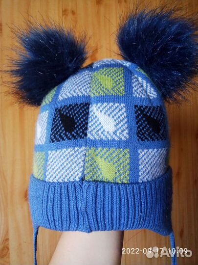Шапка Зимняя для Мальчика на 2.5-3 года Тёплая