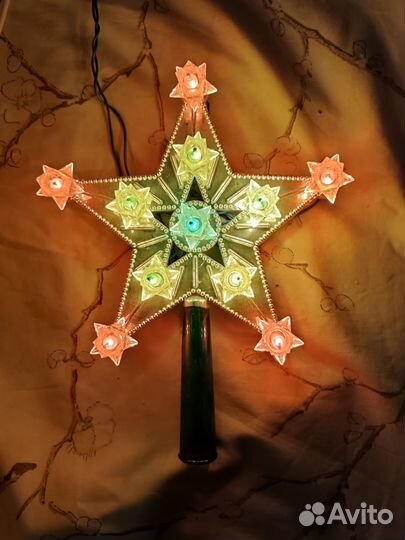 Гирлянда звезда макушка елочная