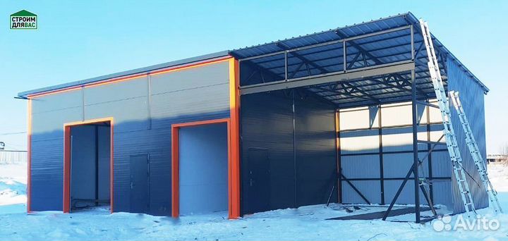 Гараж из сендвич панелей