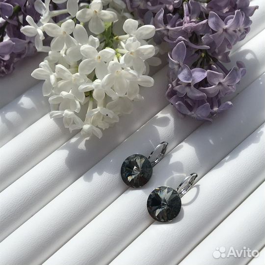 Серьги с кристалами swarovski