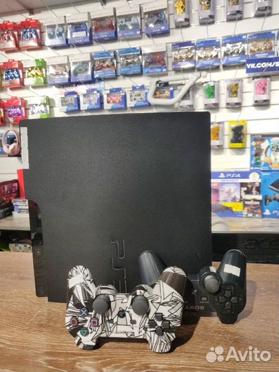 Прошитая Ps3 Slim 320gb + второй геймпад