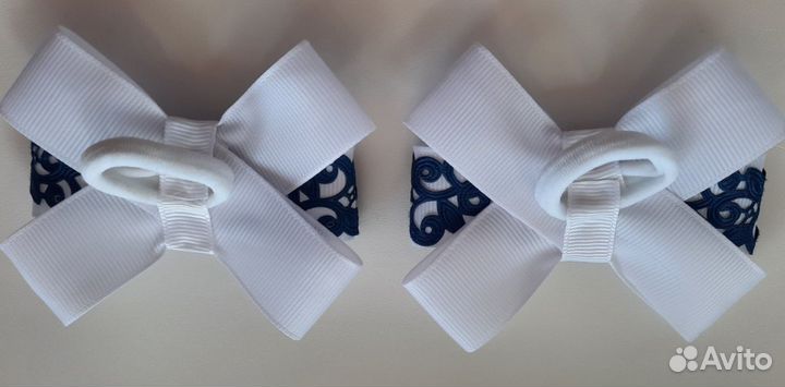 Бантики для волос ручной работы (2 шт)