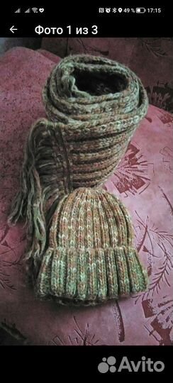 Женский шарф и шапка