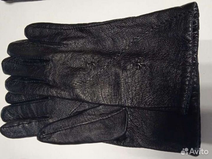 Перчатки женские кожаные бу