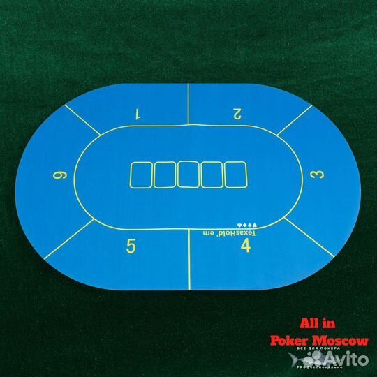 Сукно для покера - овальное 120х80 см