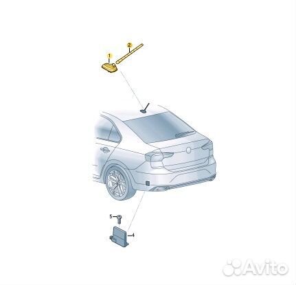 Антенна Volkswagen Polo CK CWV947611 2021