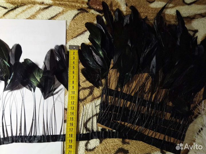 Перья на ленте, Перья страуса на ленте