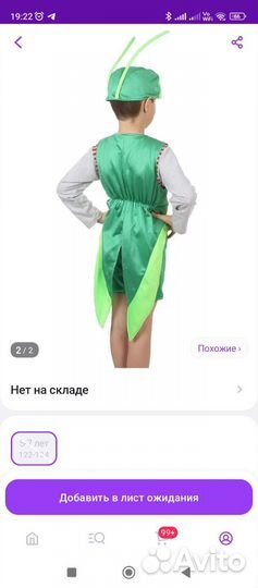 Костюм Кузнечик