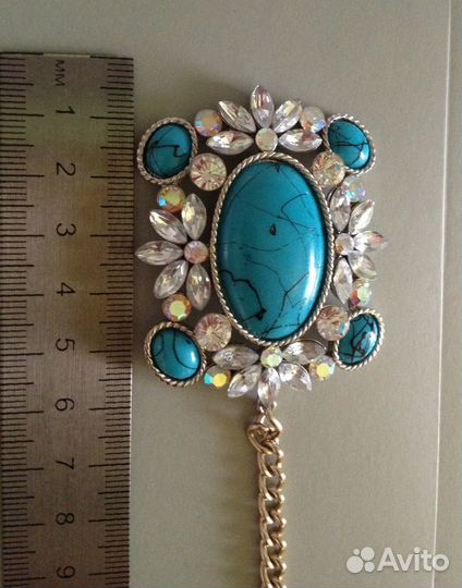 Бирюза натуральная(подвеска-брошь).Авито доставка