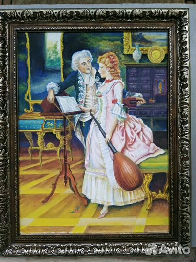 Картина маслом Занятия музыкой и другие