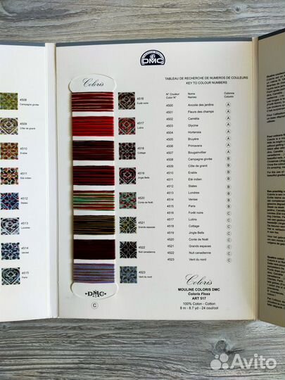 Карта цветов DMC Coloris