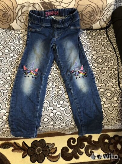 Джинсы для девочки 110 116