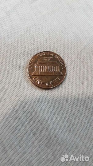 Монета ONE cent, сша, 1965г