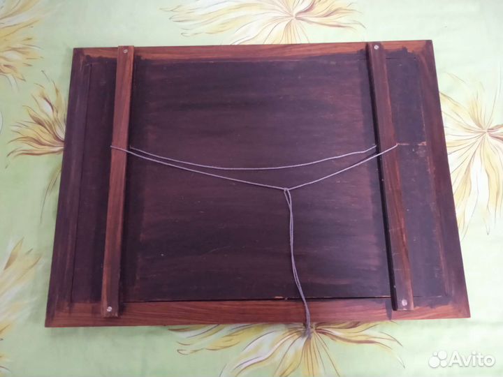 Деревянное панно картина СССР индия