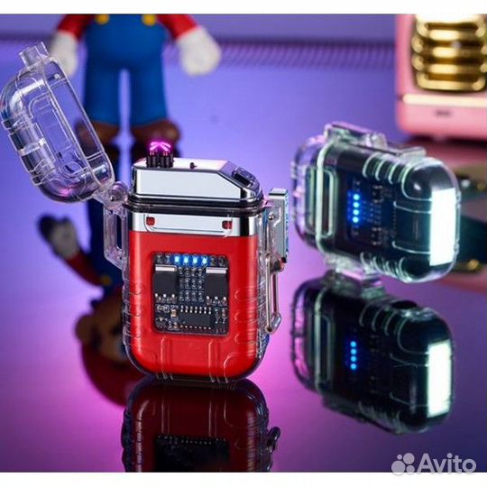 Зажигалка Usb плазменная 2 дуги с фонариком OTS-25