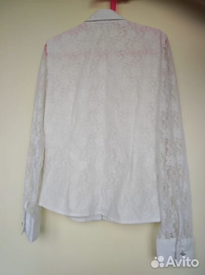 Блузка белая гипюровая, 140