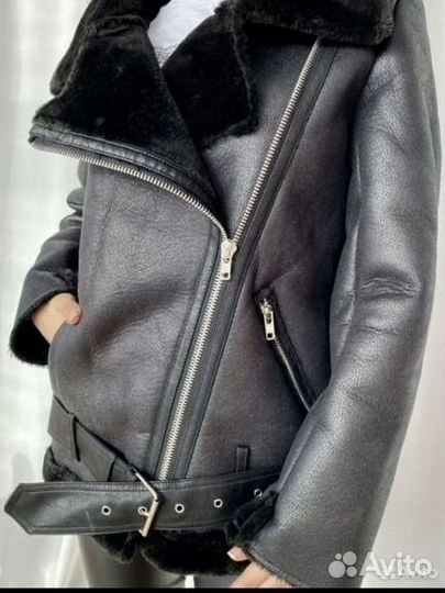 Дубленка авиатор женская 44