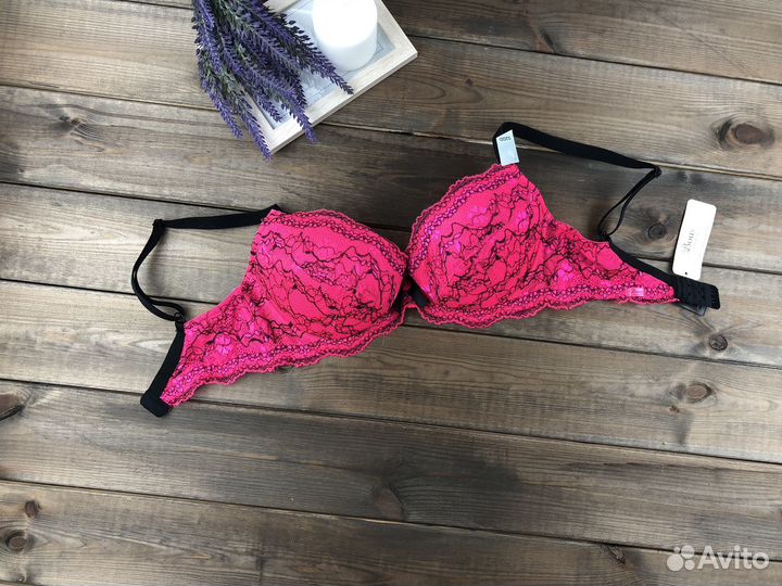 Бюстгалтер бра розовый кружево Англия