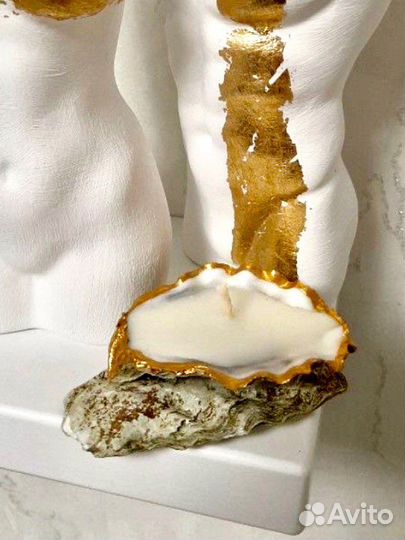 Свеча из соевого воска в устрице