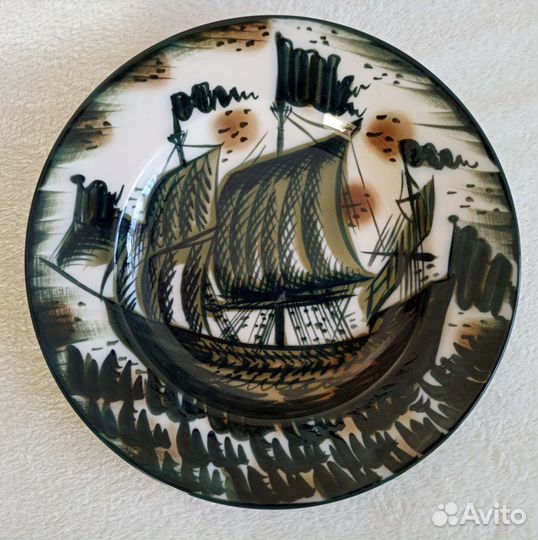 Тарелка декоративная Корабль СССР лфз