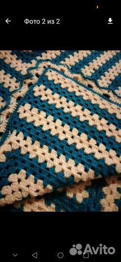 Плед детский вязаный ручная работа