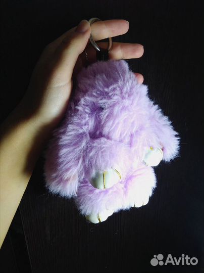 Мягкие брелки : медвежонок и кролик меховой