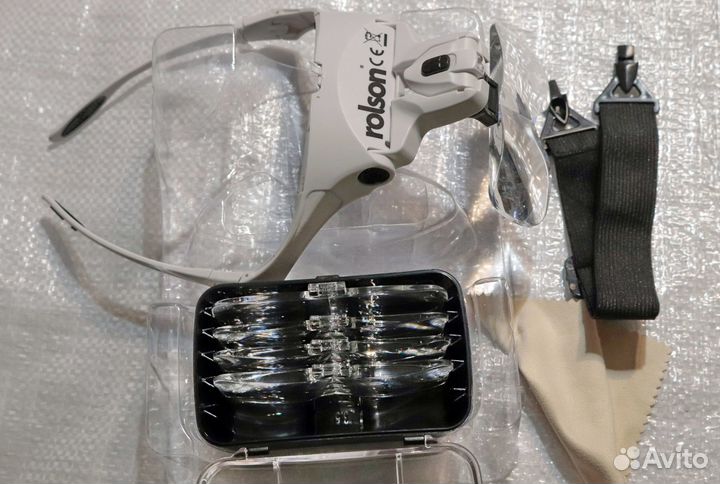 Лупа налобная (очки) со сменными стеклами