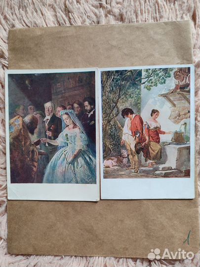 Старинные открытки русская живопись