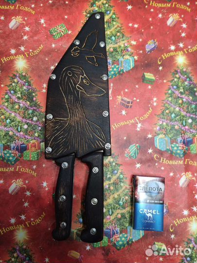 Нож охотничий ручной работы, простой, рабочий