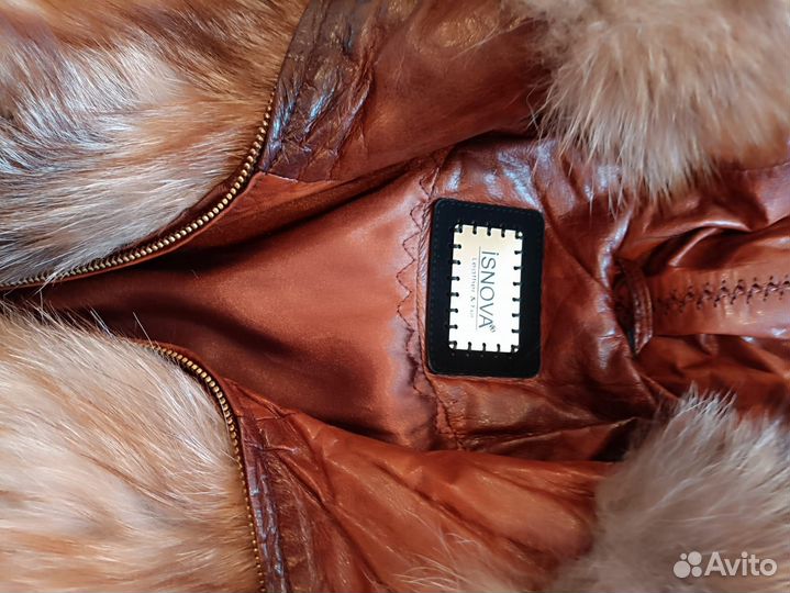 Куртка кожаная женская 44