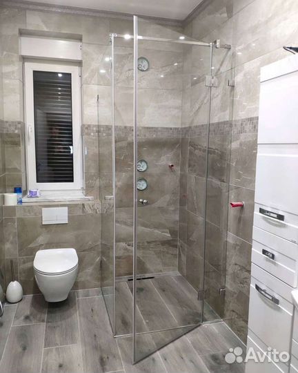 Закалённое стекло, душевые кабины