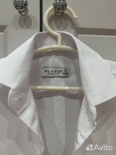 Рубашка белая короткий рукав 122-128