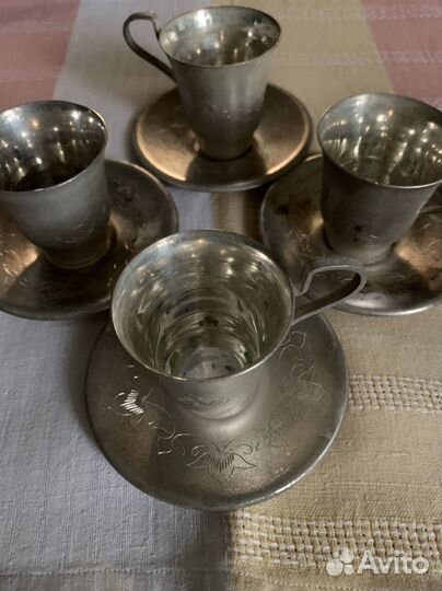 Кофейные пары мельхиор СССР