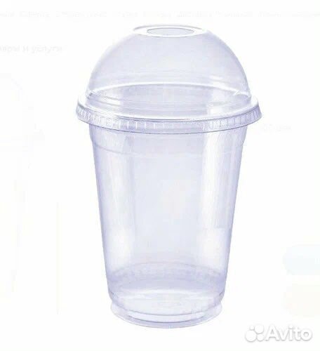 Стаканы с купольной крышкой 400 мл, 50шт