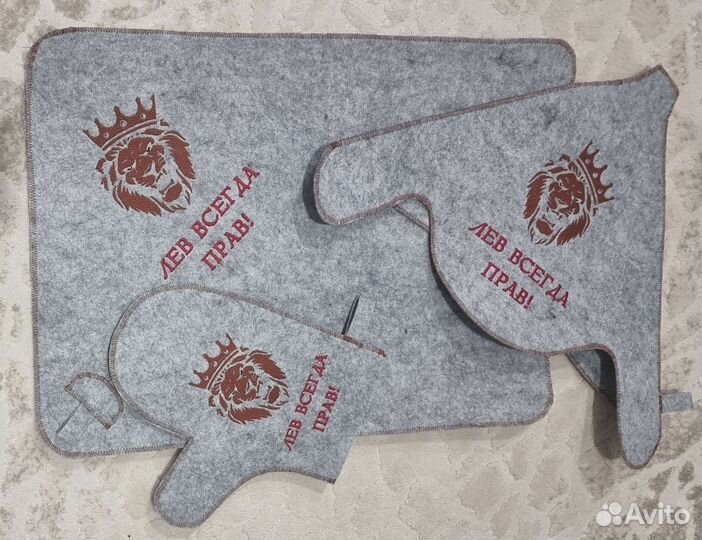 Банный набор, банные шапки, с вышивкой на подарок