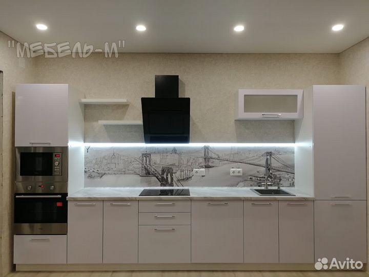 Кухня модульная Олива белый глянец