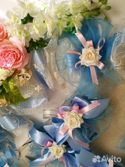 Украшения на машину для свадьбы