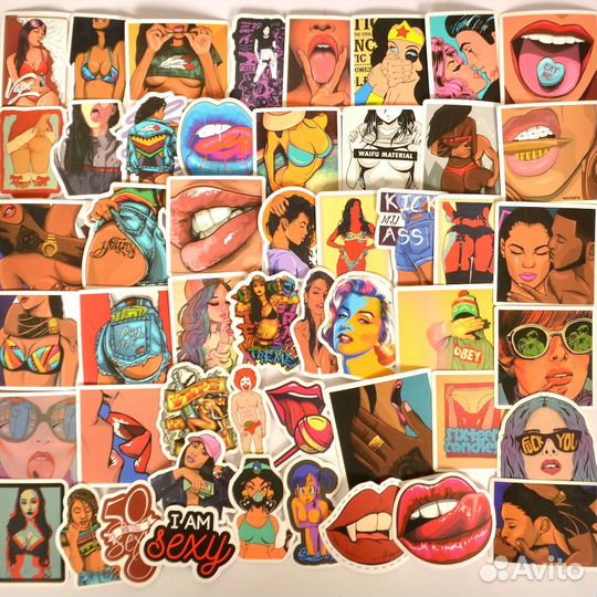 Наклейки Стикеры (бренды,marvel,аниме,мемы и др.)