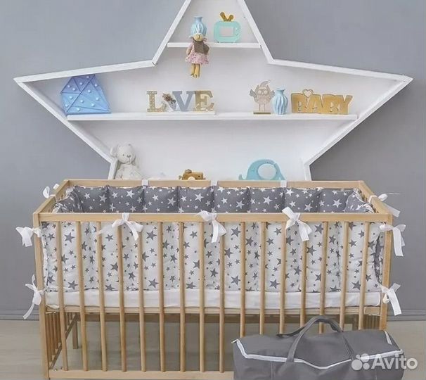 Бортики в детскую кроватку бу